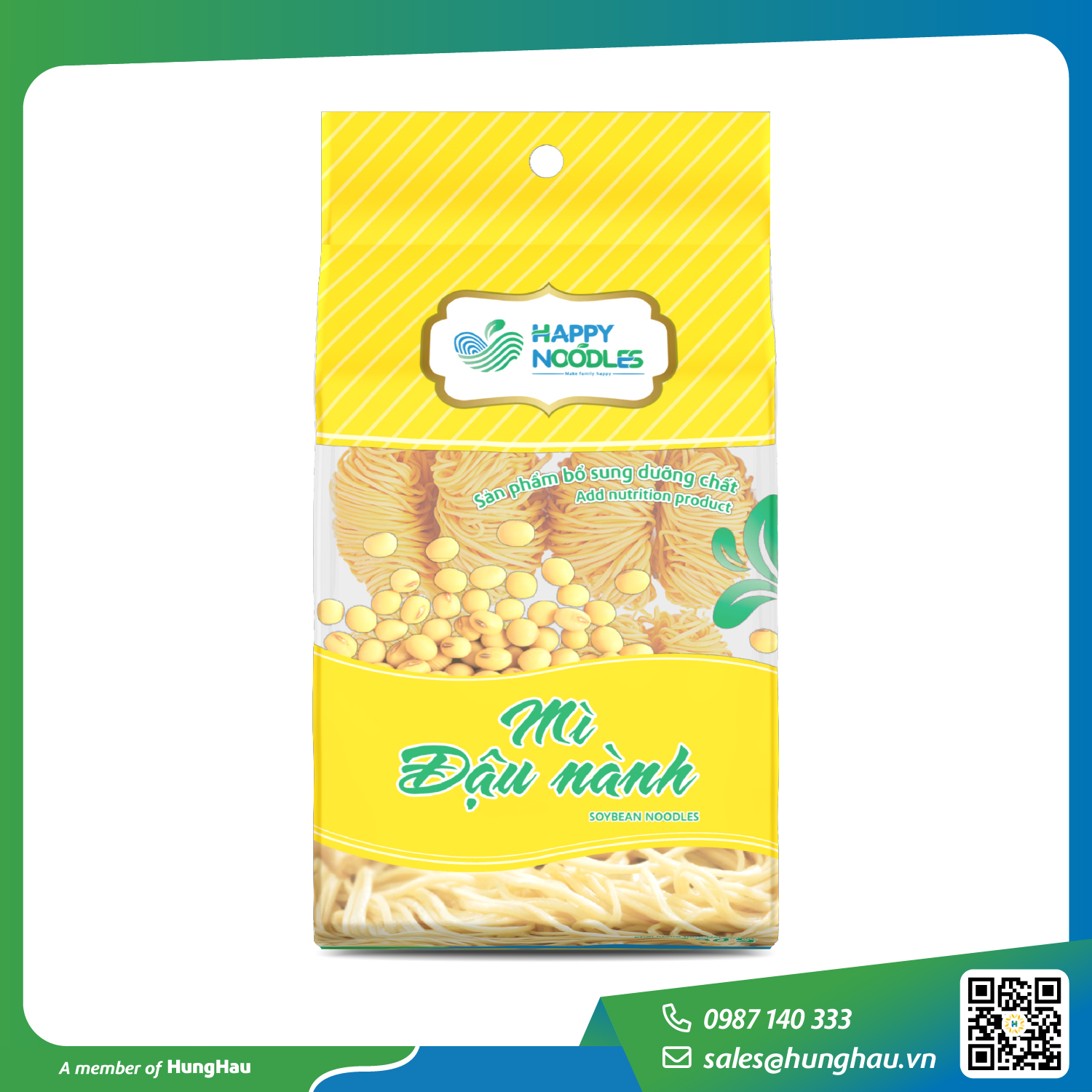 MÌ ĐẬU NÀNH HAPPY NOODLES 400GR